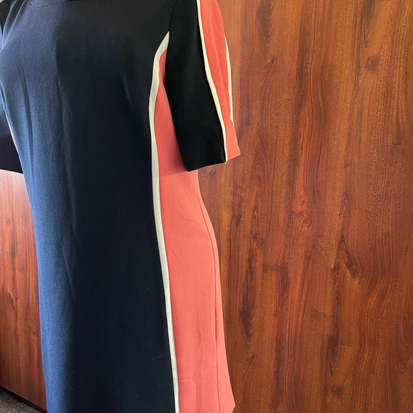 Maggy London Dress - Size 12 Navy & Coral - Picture 3 of 4